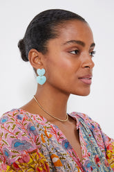 Aqua Ellie Heart Earrings